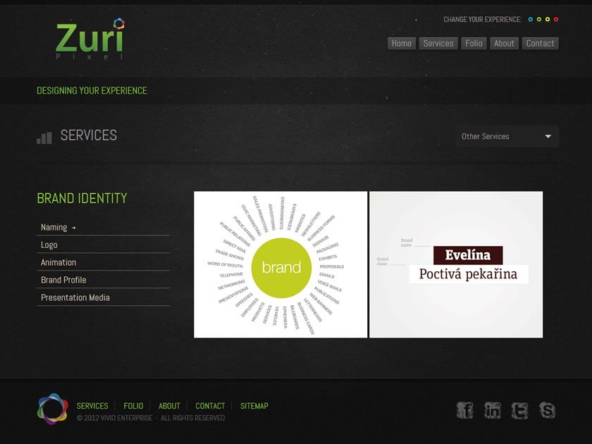Screenshot Zuri Pixel Services - www.zuripixel.com