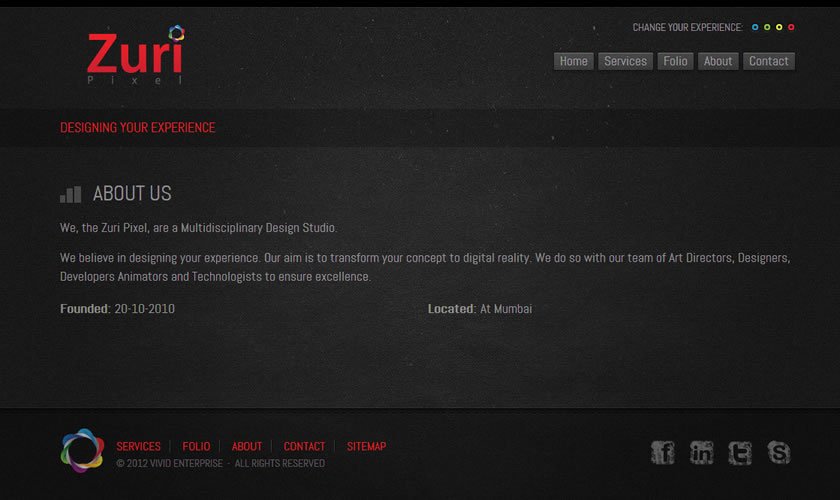 Screenshot  About Zuri Pixel- www.zuripixel.com