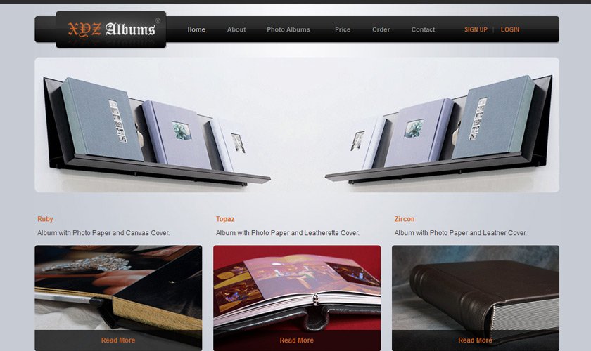 Screenshot Home Page - www.xyzalbum.com